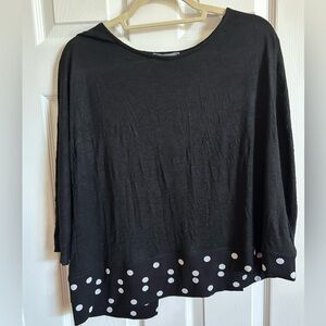 Alembika black top, XS, armpit to armpit 22”, length 20”